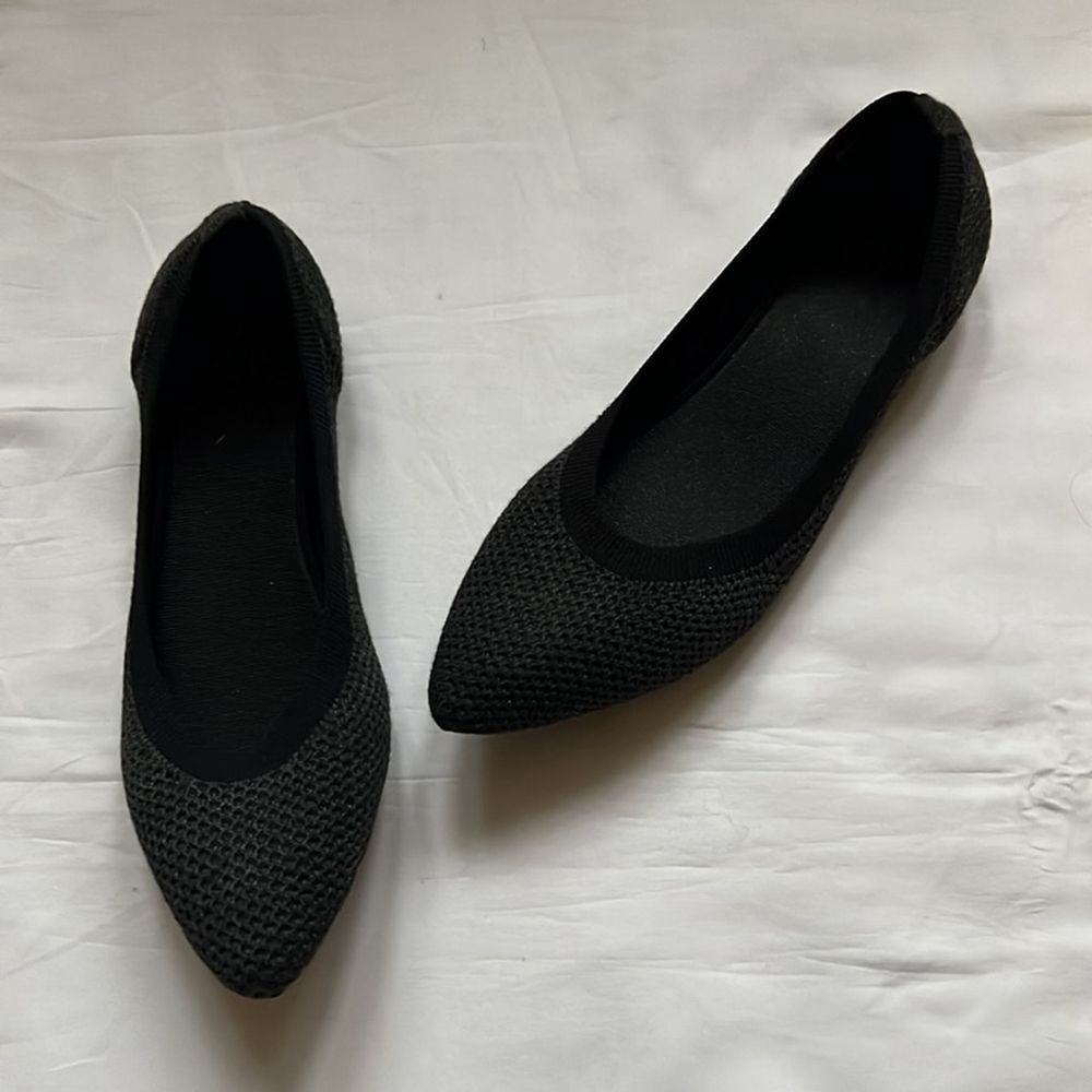 ⭐️FRANK Mully Pointed Toe Ballet Flat Slip On Flat Knit Shoes⭐️ - Picture 6 of 10